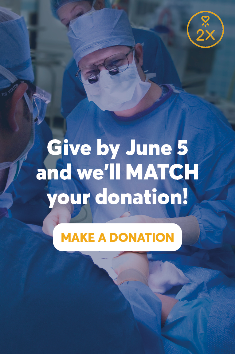 Medical team in action. Give by June 5 and we'll match your donation!