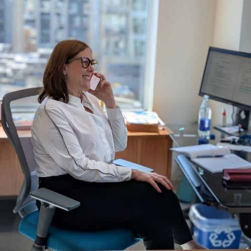 Pascale Bouchard, présidente et directrice générale de la Fondation du CHUM, lors du merci-o-thon 2025