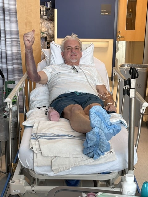 Michel Maurice after his lung transplant at CHUM